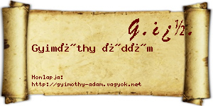 Gyimóthy Ádám névjegykártya